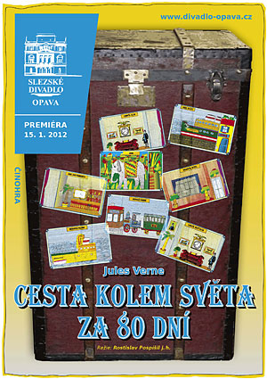CESTA KOLEM SVĚTA ZA OSMDESÁT DNÍ - Jules Verne - plakát CESTA KOLEM SVĚTA ZA OSMDESÁT DNÍ - Jules Verne
