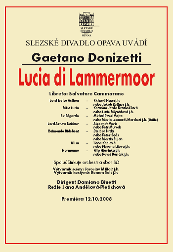 Gaetano Donizetti - LUCIE Z LAMMERMOORU - plakát