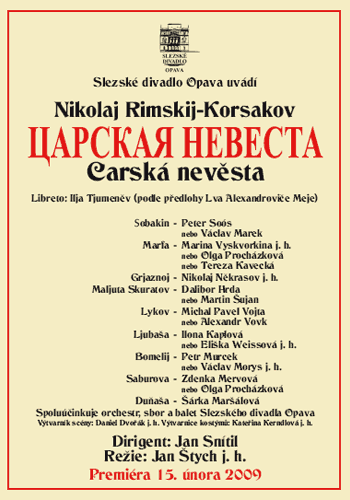 Nikolaj Rimskij-Korsakov - CARSKÁ NEVĚSTA - plakát Nikolaj Rimskij-Korsakov - CARSKÁ NEVĚSTA - plakát